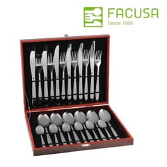 FACUSA - Juego de Cubiertos x 24 piezas Caja de Regalo