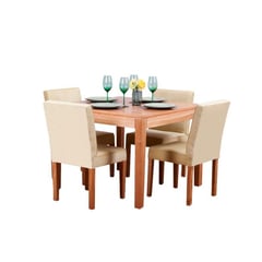 GENERICO - Juego de Comedor 4 sillas Living Furniture Julia Beige