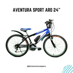 AVENTURA - Bicicleta Bike Sport aro 24’’ hombre mujer unisex