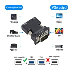 Adaptador Convertidor HDMI Compatible a VGA