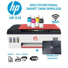 HP - Impresora Multifuncional Smart Tank 519 Wifi