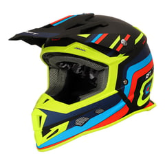 SHAFT - CASCO SH-MX33 RAPTOR DEX NGR MATE AZUL AMARILLO L