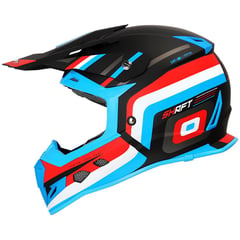 SHAFT - CASCO SH-MX33 RAPTOR DEX NGR MATE ROJO AZUL L