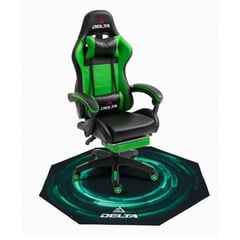 DECORPLAS - Protector De Piso En Alfombra Delta Gamer Color Verde