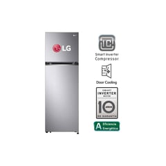LG - Refrigeradora LG Top Mount con Door Cooling 264 LT GT26BPP Plateada