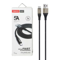 TRANYOO - Cable Usb Tipo C - 2 Metros - Carga Rapida Con Malla