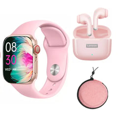 LENOVO - LP40 Pro DE Tws y Toumi watch Reloj inteligente-ROSA Y Estuche