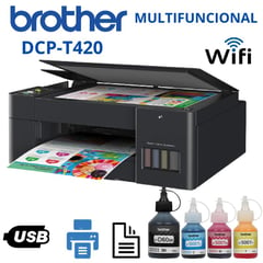 BROTHER - Impresora Multifuncional DCP-T420W Wifi