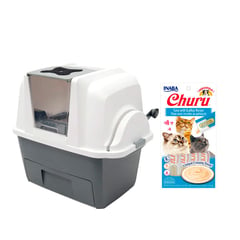 CATIT - Bandeja Automatica Sanitaria Smartsift + Snack Gatos Churu