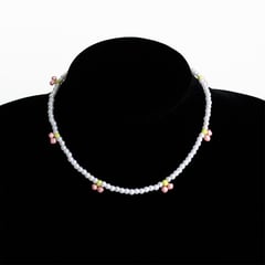 MANYA - Collar Mini Perlas Cherry Rosado