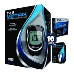 NIPRO - GLUCOMETRO TRUE METRIX MAS 10 TIRAS Y 10 LANCETAS