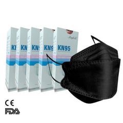 MAYFIELD - MASCARILLA NEGRO KN95 FISH SHAPE 100 unid