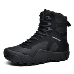 BLWOENS - Botas militares de alta calidad para hombre botines de combate-Negro