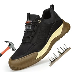 BLWOENS - Zapatos de Seguridad ligeros para hombres cómodos trabajo - Negro