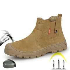BLWOENS - Zapatos de Seguridad ligeros para hombres cómodos trabajo - Khaki