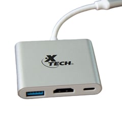 XTECH - Adaptador XTC-565 Multipuerto 3 en1 USB Tipo-C