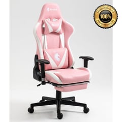 DREIZT - Silla Gamer Apolo Series Rosado 180° Alta Calidad con Posapies