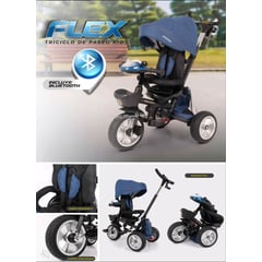 BABY HAPPY - Triciclo para Niños Plegable Flex Llanta Gruesa Blue