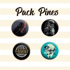 GENERICO - Pack de pines x4 unidades Star Wars