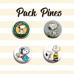 GENERICO - Pack de pines x4 unidades Snoopy