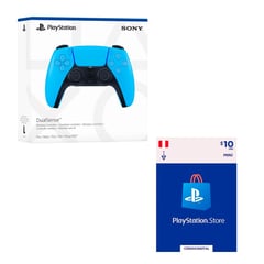 MANDO INALAMBRICO DUALSENSE PS5 CELESTE MAS GIFT CARD 10 DOLAR