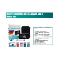 ACCU CHEK - Medidor Colesterol Glucómetro Hemoglobina Acido Úrico ACCU-ANSWER 4 EN 1