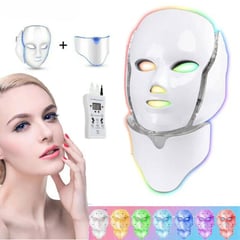 GENERICO - Máscara LED 7 colores Fototerapia Cuidado Cara Cuello