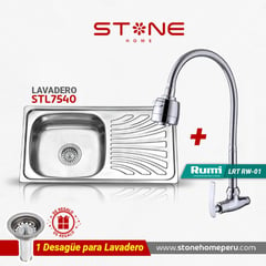 STONE - COMBO DE LAVADERO DE ACERO PRIME STL7540  LRT RW-01