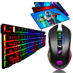 CYBERTEL - kit gamer 3 en1 Teclado Gamer Xtreme + Mouse Gamer + Pad