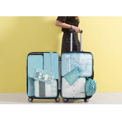 TRAVEL - Organizador para maleta 8 piezas - Celeste