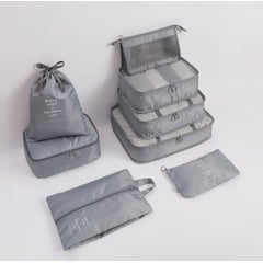 TRAVEL - Organizador para maleta 8 piezas impermeable- Gis