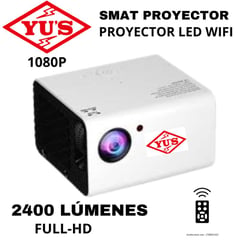 YAYUSI - PROYECTOR YUS LED WIFI 1080P / 2400 LUMENES / ENFOQUE MANUAL / BLUETOOTH / ESPEJO