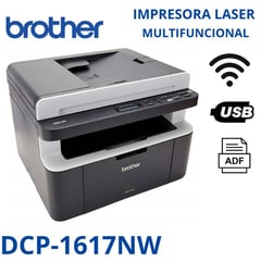 BROTHER - Impresora láser DCP-1617nw multifuncional wi-fi