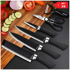 INSPIRA - Set de cuchillos elegantes corrugados x6 pzs