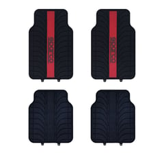 SPARCO - PROTECTOR FUNDA COBRE PISOS 4 PIEZAS LINEA ROJO