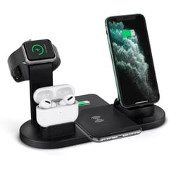 GENERICO - Cargador Inalámbrica 4 en 1 Con Soporte Para Celular y SmartWatch