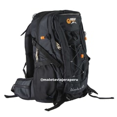 GENERICO - Mochila Outdoor Adventure 40 litros Trekking Montaña (Negro)