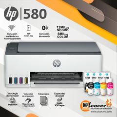 HP - Impresora Multifuncional Smart Tank 580