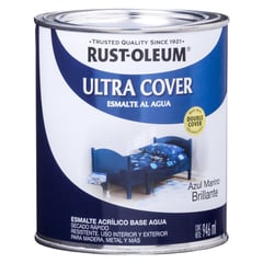 RUST-OLEUM - Pintura Ultra Cover Brochable al Agua AzuL Marino 946ml