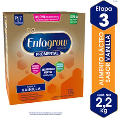 ENFAGROW - Alimento Lácteo Premium Promental Vainilla Etapa 3 - Caja 2200 G