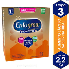 ENFAGROW - Alimento Lácteo Enfagrow Premium Promental Natural Etapa 3 - Caja 2200 G