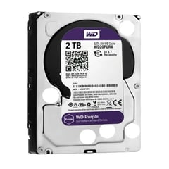 WESTER DIGITAL - Disco Duro HD Purpura 2TB SATA 35 cámaras pc juegos