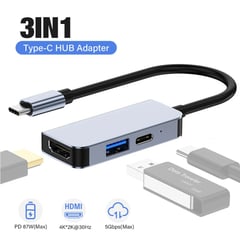 GENERICO - Adaptador Multipuerto Tipo C a HDMI USB para iPad Air Pro MacBook