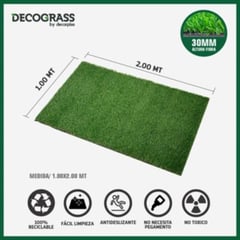 DECORPLAS - Grass Sintético Decograss Modelo Garden 30Mm Verde 100X200