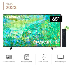 Televisor Smart TV 65" Crystal UHD 4K UN65CU8000GXPE - NEW 2023