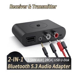 GENERICO - Transmisor y Receptor Bluetooth 5,3 Para TV, PC.