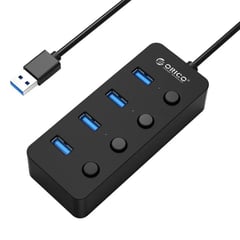 ORICO - Hub Usb 3.0 de 4 Puertos con Switch Independiente Mod.W9Ph4-U3