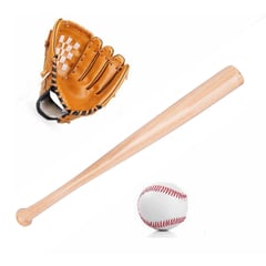 GENERICO - Set de Béisbol Infantil Bate Madera Pelota Guante