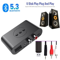 GENERICO - Transmisor y Receptor Bluetooth 5,3 Adaptador de Audio Inalámbrico