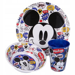 MICKEY MOUSE - Set de vajilla de melamine